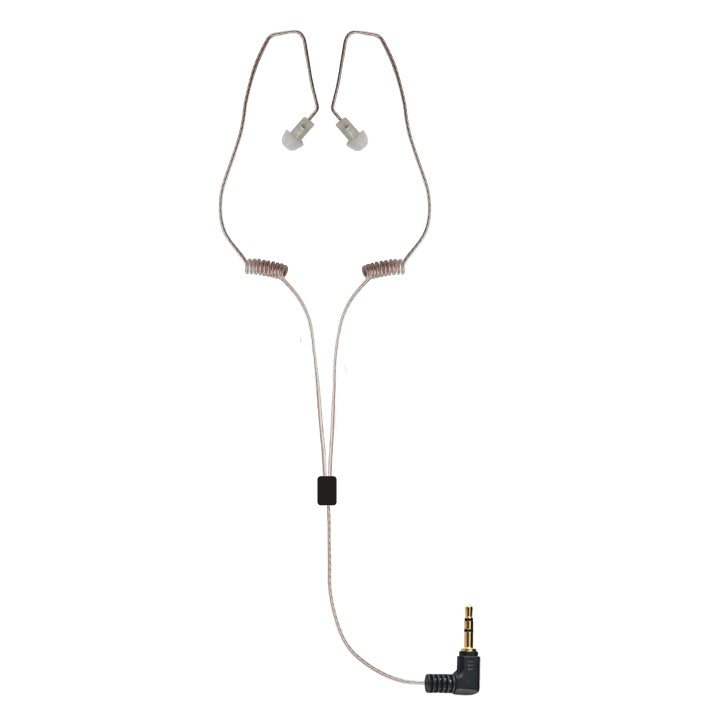 EP1001D Whisper Deuce Dual-Sided Covert Listen Only Earpiece - Tactical Black or Clear