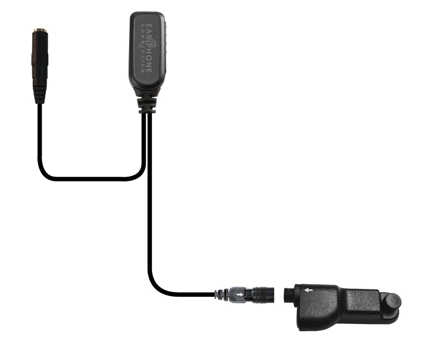Hawk Lapel Microphone with Tactical PTT and 3.5MM Female Adapter fits Motorola APX/TRBO
