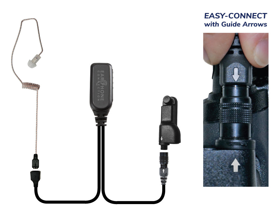 EP1334EC-W Whisper Hawk EC Covert Lapel Microphone fits Motorola APX/TRBO - The Earphone Guy
