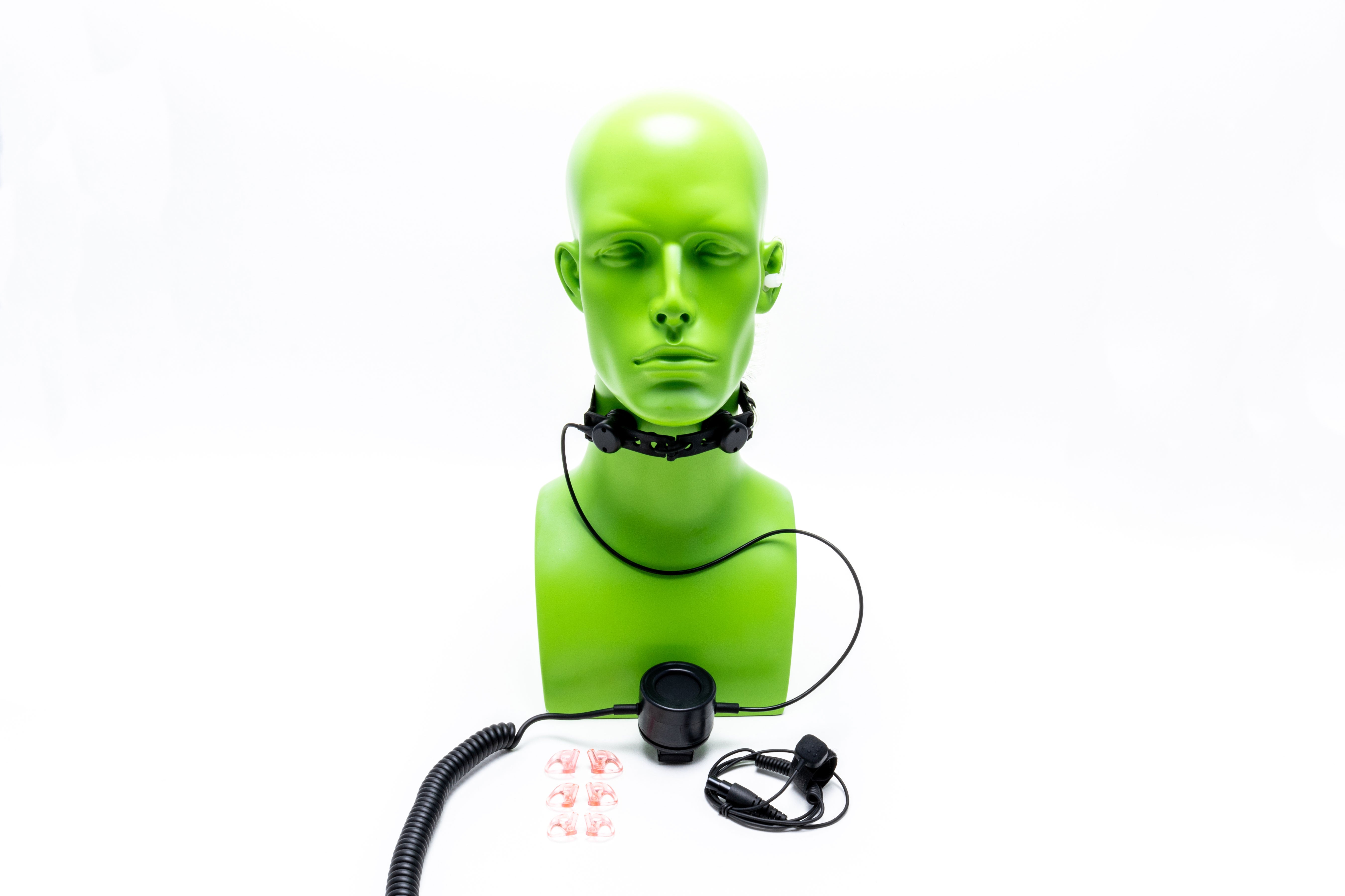 Impact Platinum Heavy Duty Throat Mic with Ring Finger PTT fits Motorola APX/TRBO M11-PTM-1