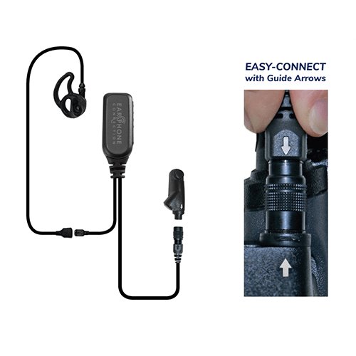 EP1348ECM1 Hawk M1 Tubeless Lapel Mic for Harris M/A-Com XG/XL – Available with NAB Option!