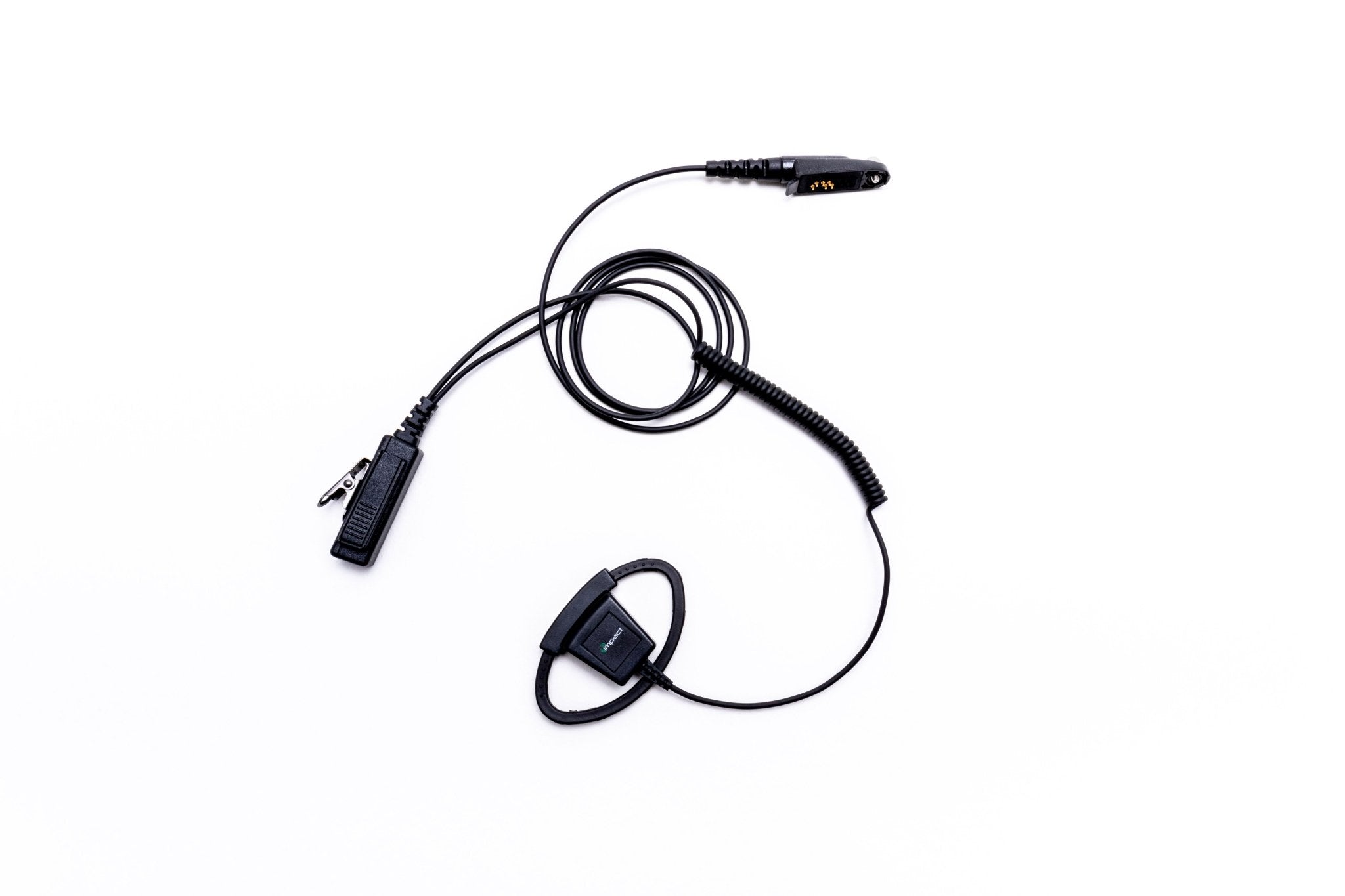 Impact Platinum Series Noise Cancelling 1-Wire Surveillance Kit for Two-Way Radio with Adjustable D-Shaped Ear Hanger