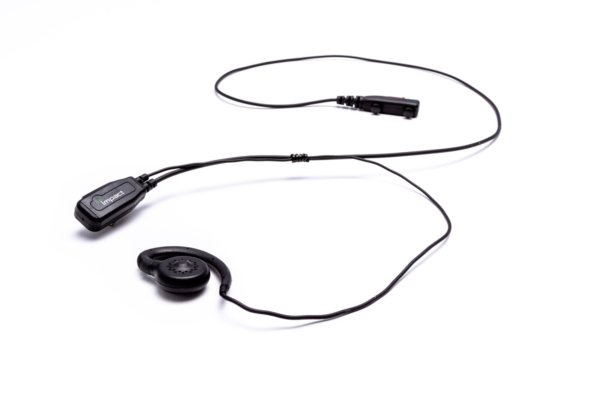 Impact Silver 1-Wire Surveillance Kit with Micro In-Line PTT and OEM Style Swivel Ear Hook