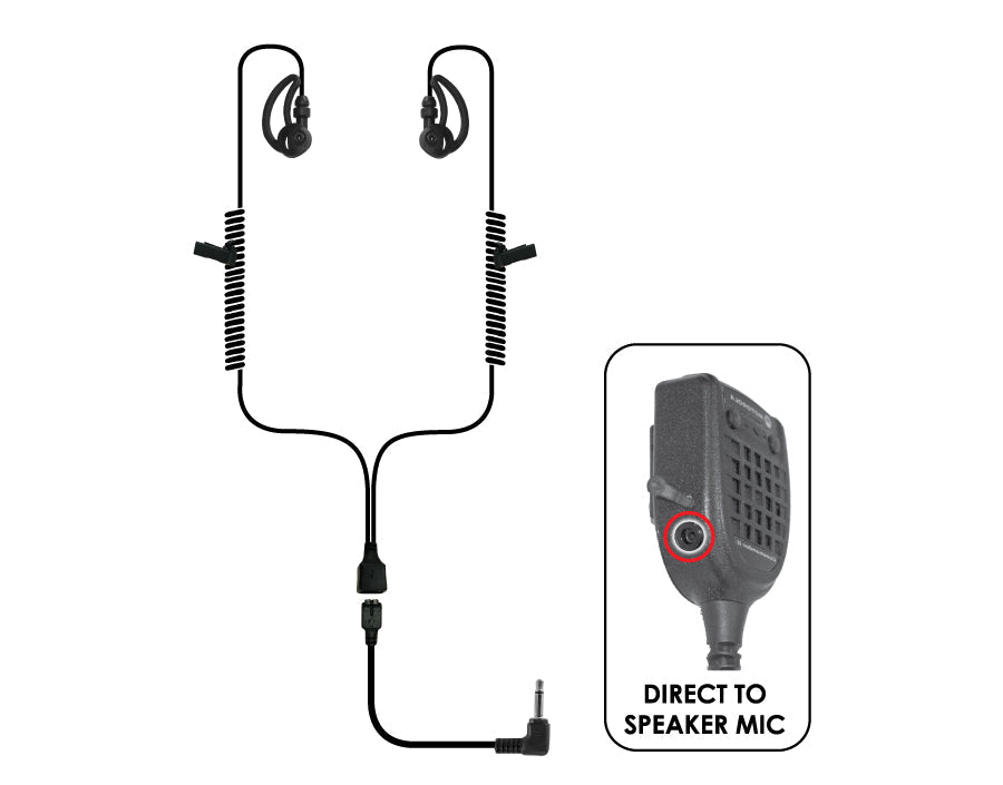 Micro Deuce Dual-Sided Tubeless Listen Only Earpiece MS1A-B Deuce - The Earphone Guy