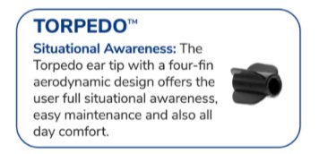 TORPEDO Aerodynamic Earbuds - Black, 50 Pack - The Earphone Guy