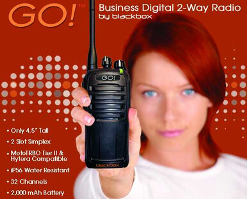 UHF Blackbox GO! Digital & Analog 2-Way Radio - The Earphone Guy