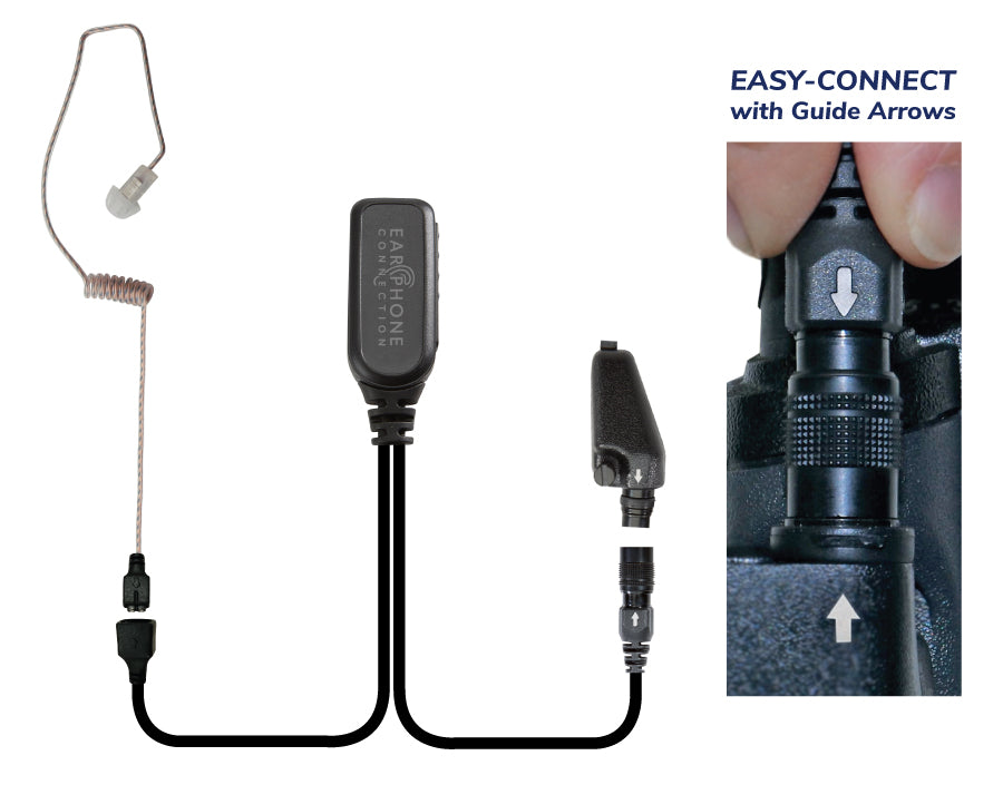 EP1311EC-W Whisper Hawk EC Covert Lapel Microphone fits Kenwood Multi-Pin - The Earphone Guy