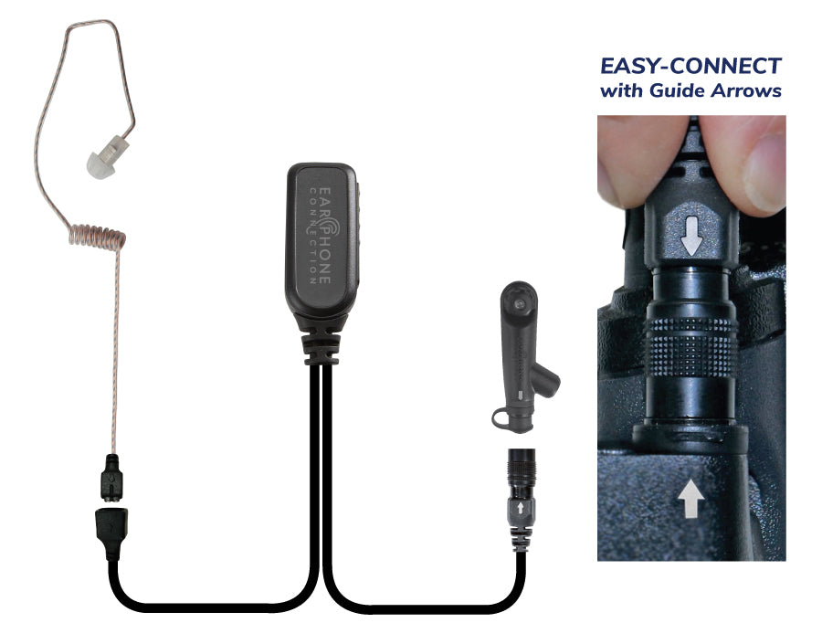 EP13R7EC-W Whisper Hawk EC Covert Lapel Microphone fits Motorola R7/ION - The Earphone Guy