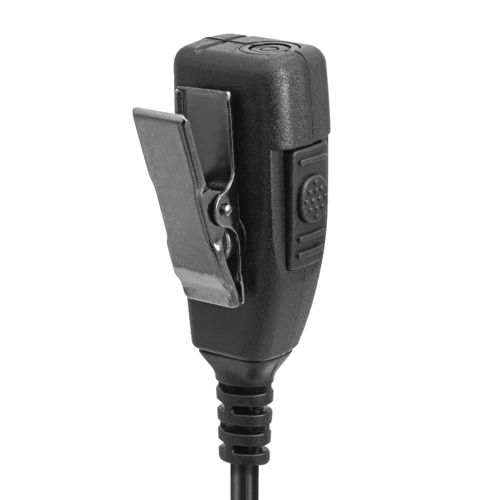 1-Wire Acoustic Tube Earpiece with 2 Lines Out Bottom of PTT/Mic - Econo Comms - The Earphone Guy LLC