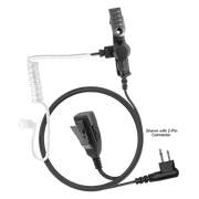 1-Wire Acoustic Tube Earpiece with 2 Lines Out Bottom of PTT/Mic - Econo Comms