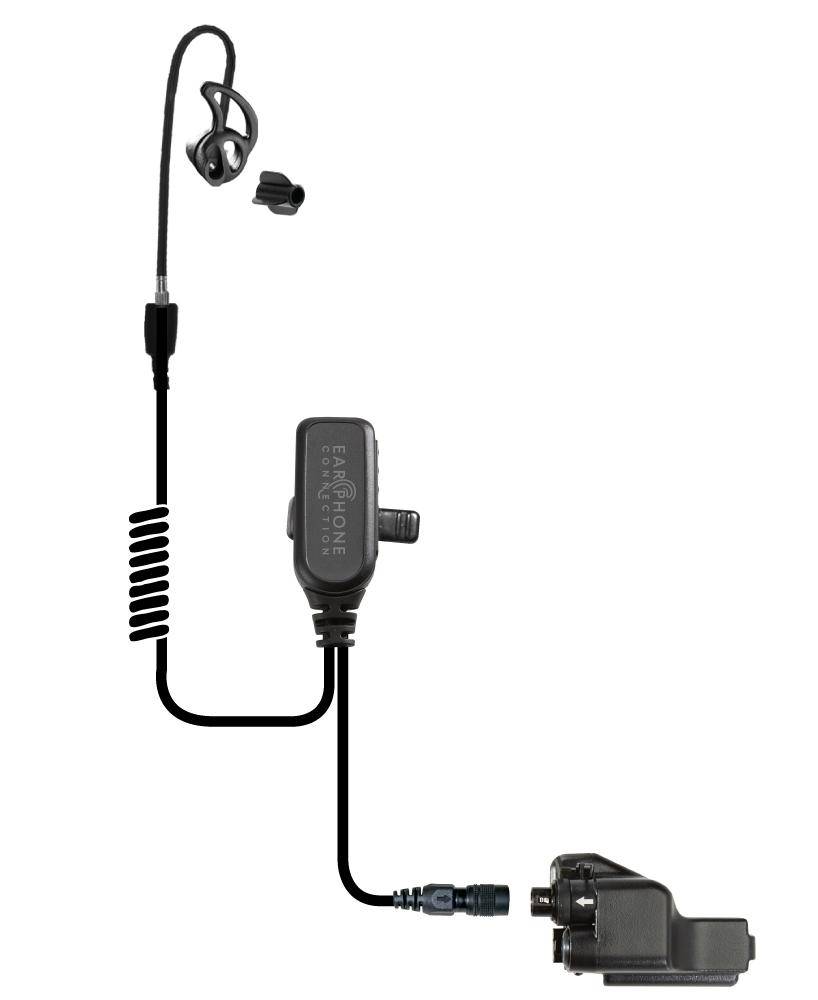 EP1223ECBT Coyote Black Diamond Tactical Short Tube Lapel Mic w/Easy-Connect fits Motorola XTS/Jedi