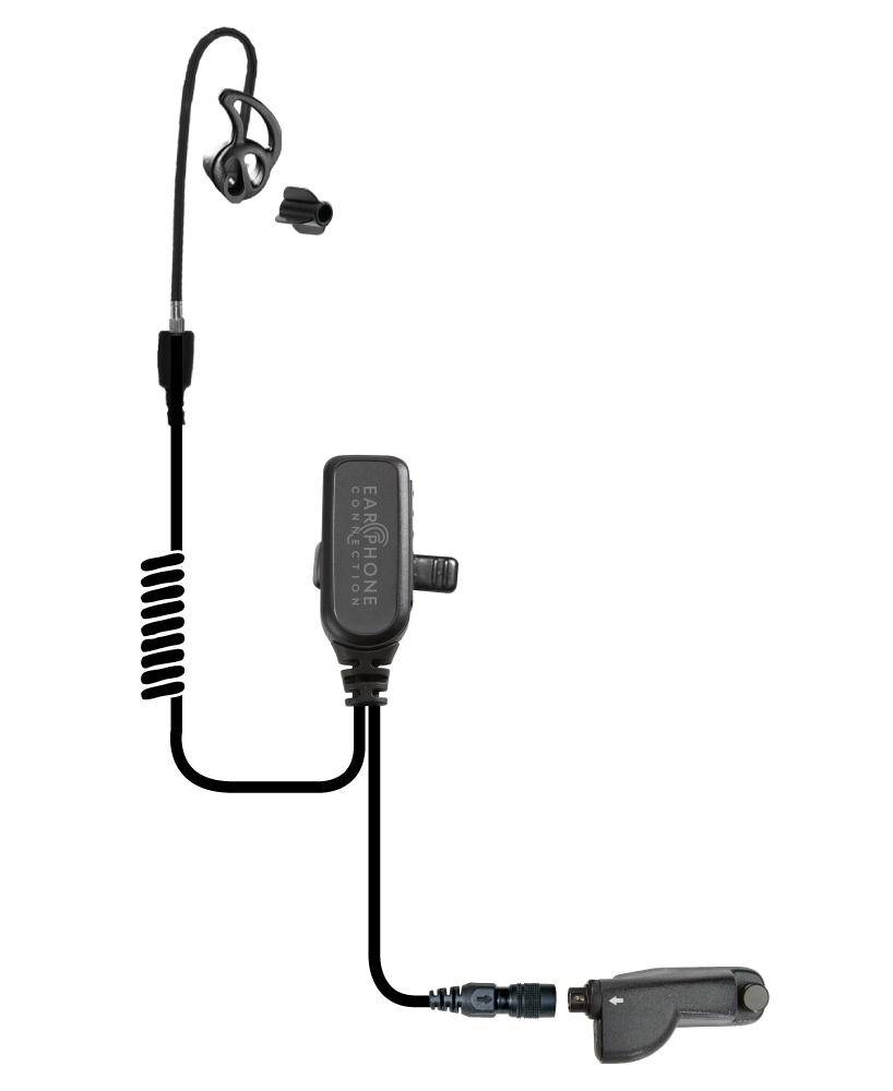 EP1234ECBT Coyote Black Diamond Tactical Short Tube Lapel Mic w/Easy-Connect fits Motorola APX/TRBO