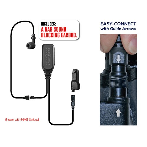 EP1334ECM1 Hawk M1 Tubeless Lapel Mic for Motorola APX/TRBO – Available with NAB Option!