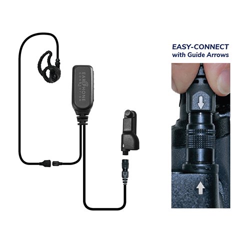 EP1334ECM1 Hawk M1 Tubeless Lapel Microphone for Motorola APX/TRBO – Now Available with NAB Option! - The Earphone Guy