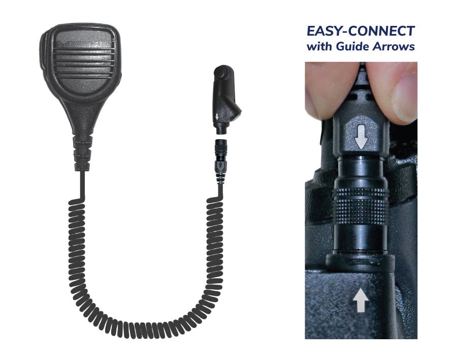 EP2148EC Rhino Speaker Microphone fits Harris UNITY, XG100 - The Earphone Guy