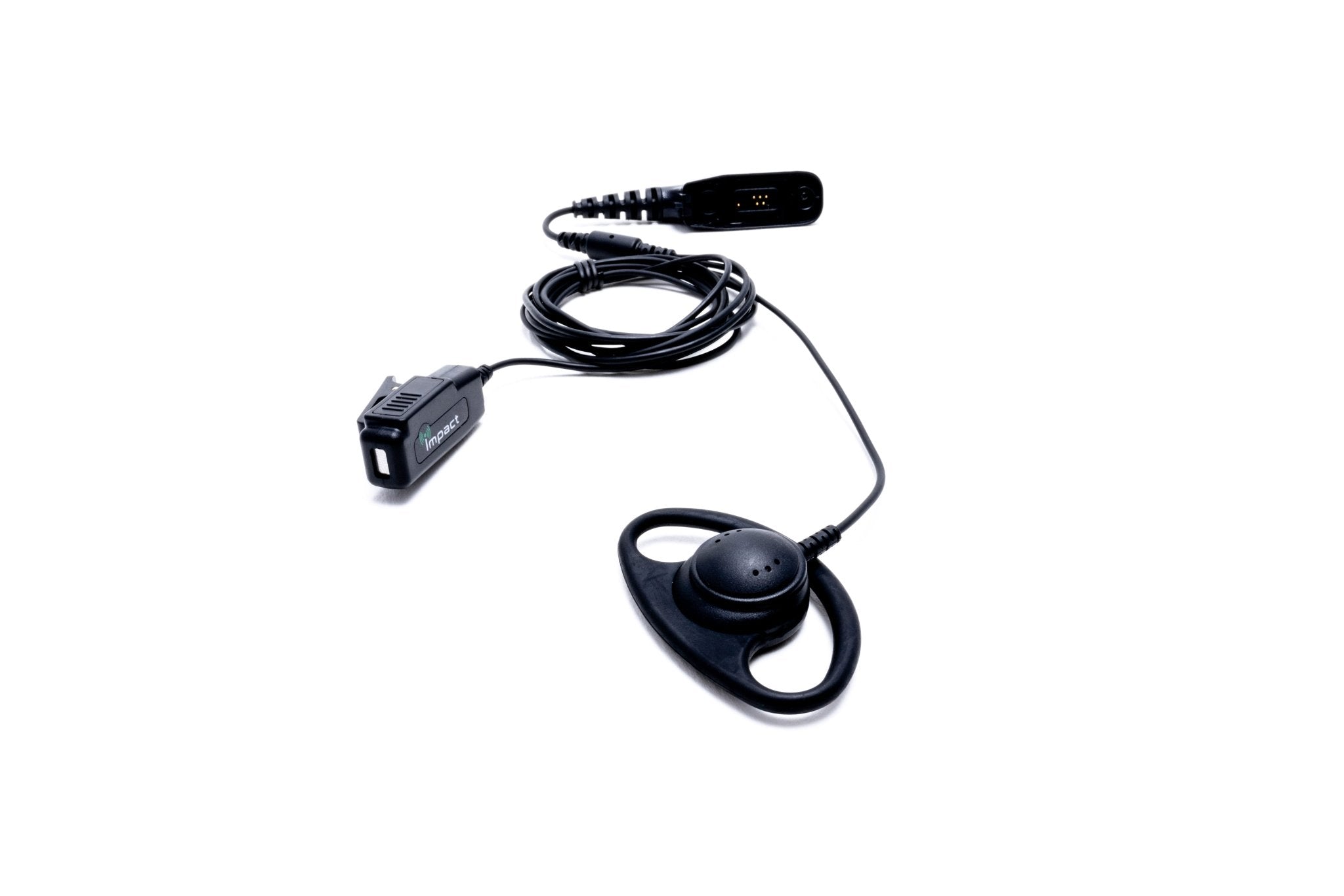 Impact Gold Series 2-Wire Surveillance Kit Hardwired with D-Shape Earpiece  for Two-Way Radio