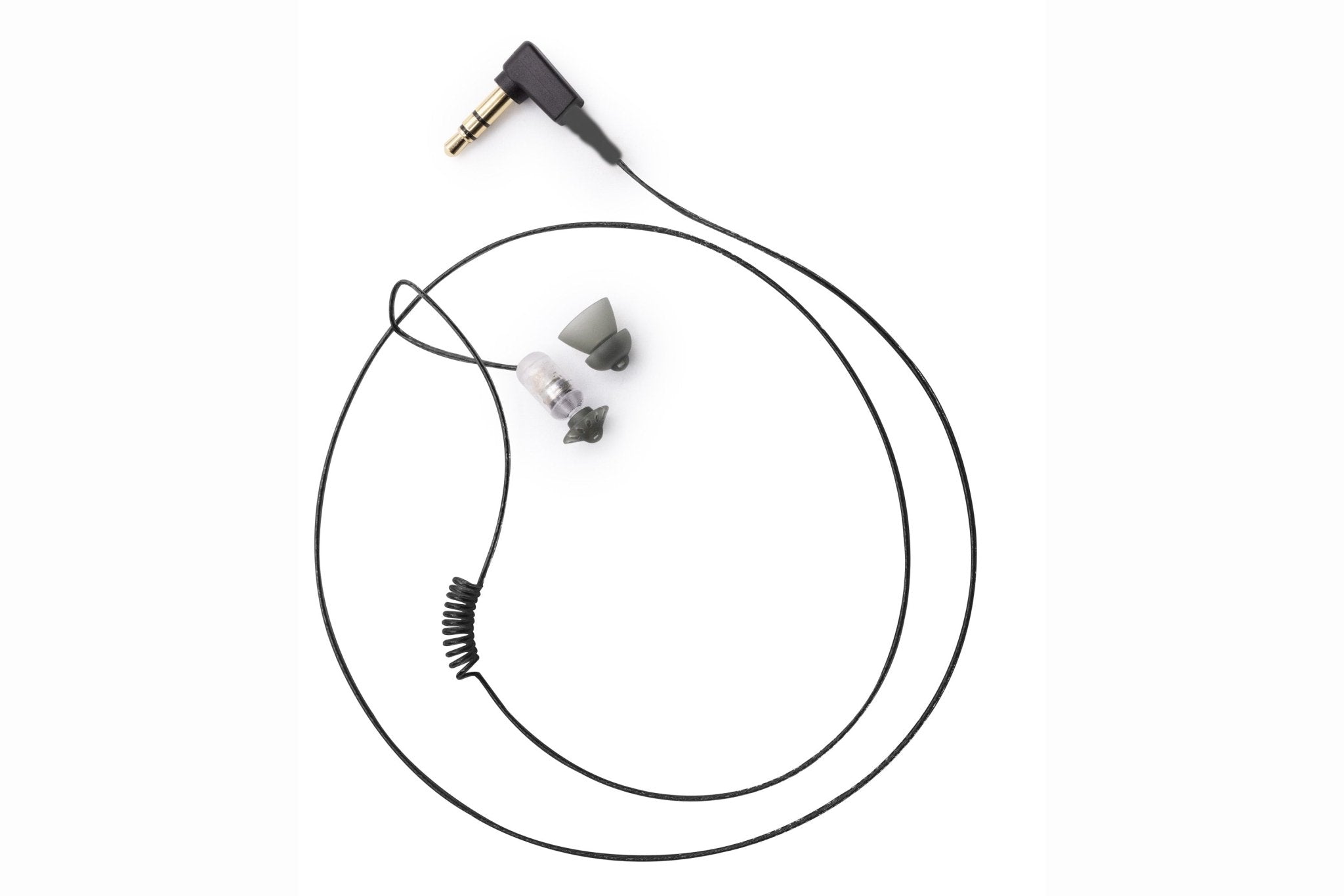 Impact Micro Tubeless Listen-Only Earpiece Short Black L-shaped 2.5mm Audio Jack