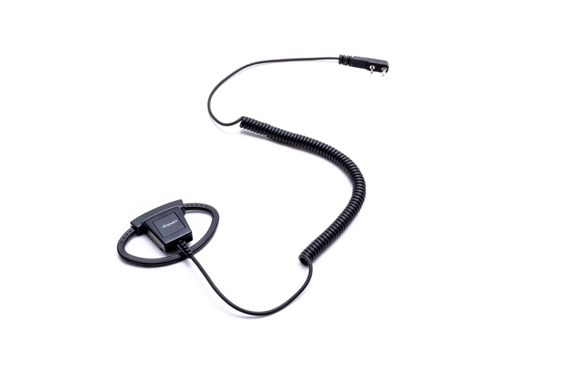 Impact Platinum Series Listen Only 1-Wire Surveillance Kit for Two-Way Radio and  Adjustable D-Shaped Ear Hanger