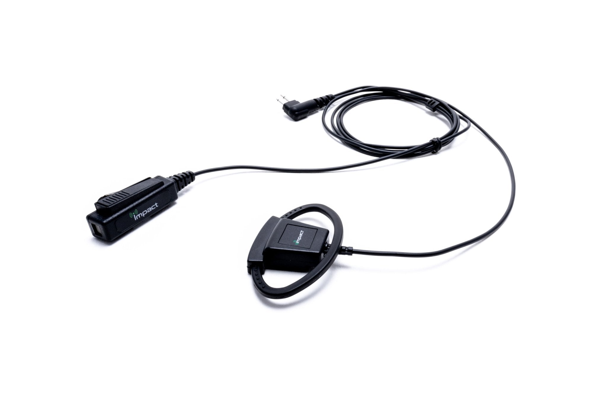 Impact Platinum Series Noise Cancelling 2-Wire Surveillance Kit for Two-Way Radio with Adjustable D-Shaped Ear Hanger