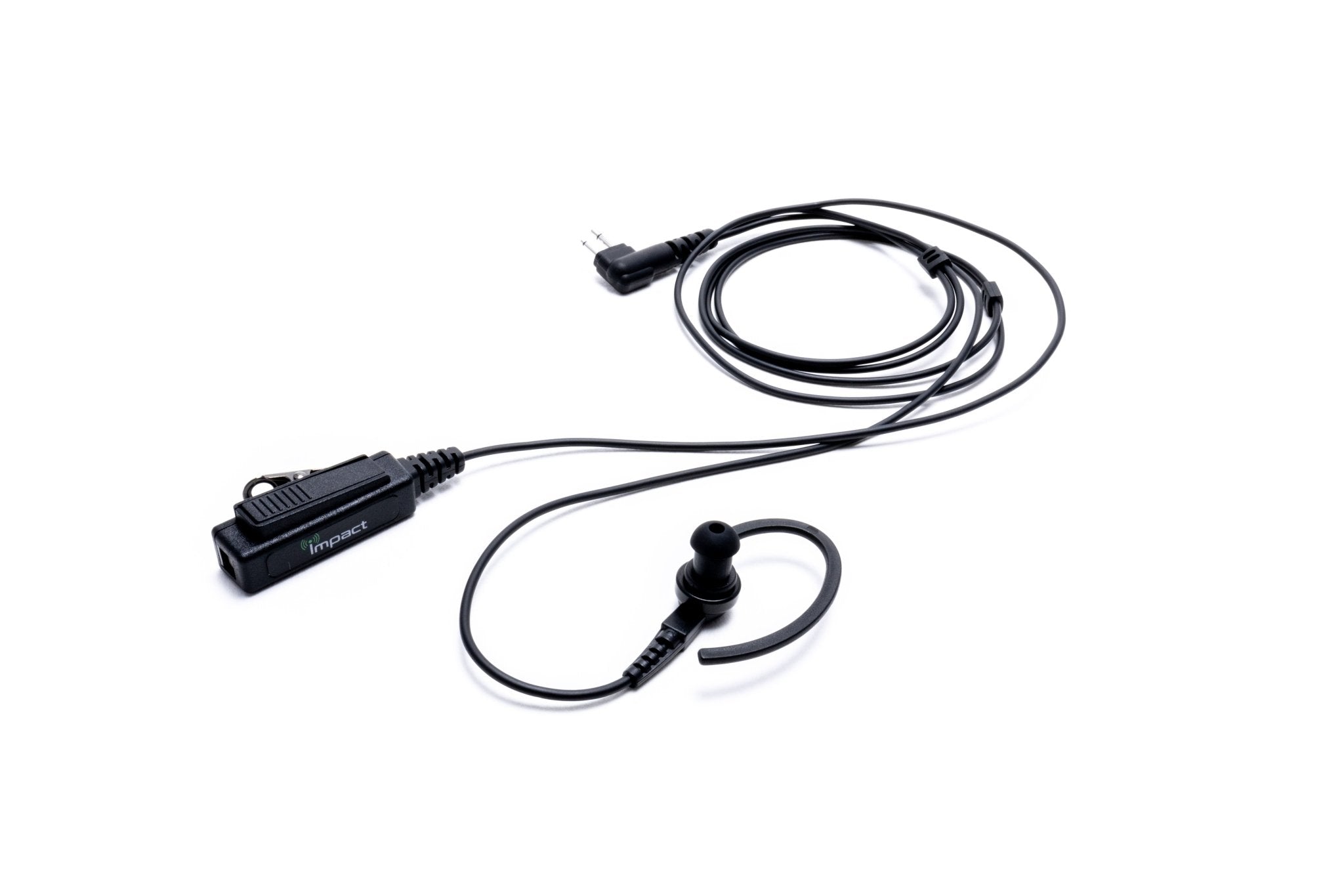 Impact Platinum Series Noise Cancelling 2-Wire Surveillance Kit for Two-Way Radio with Ear Hook w/ In-Ear Bud