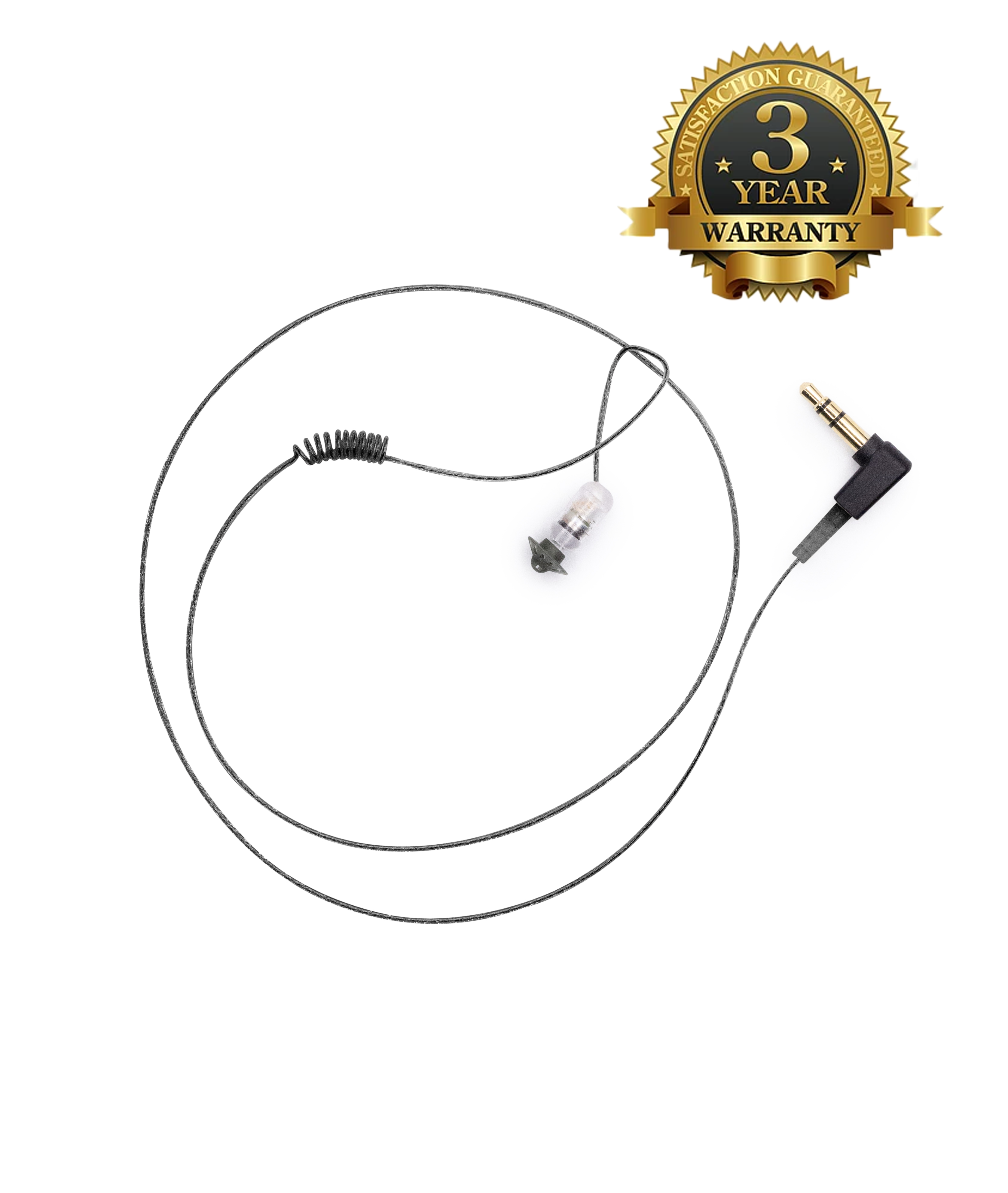 Impact HIDIN Micro Tubeless Listen-Only Earpiece - Black or Clear - The Earphone Guy LLC