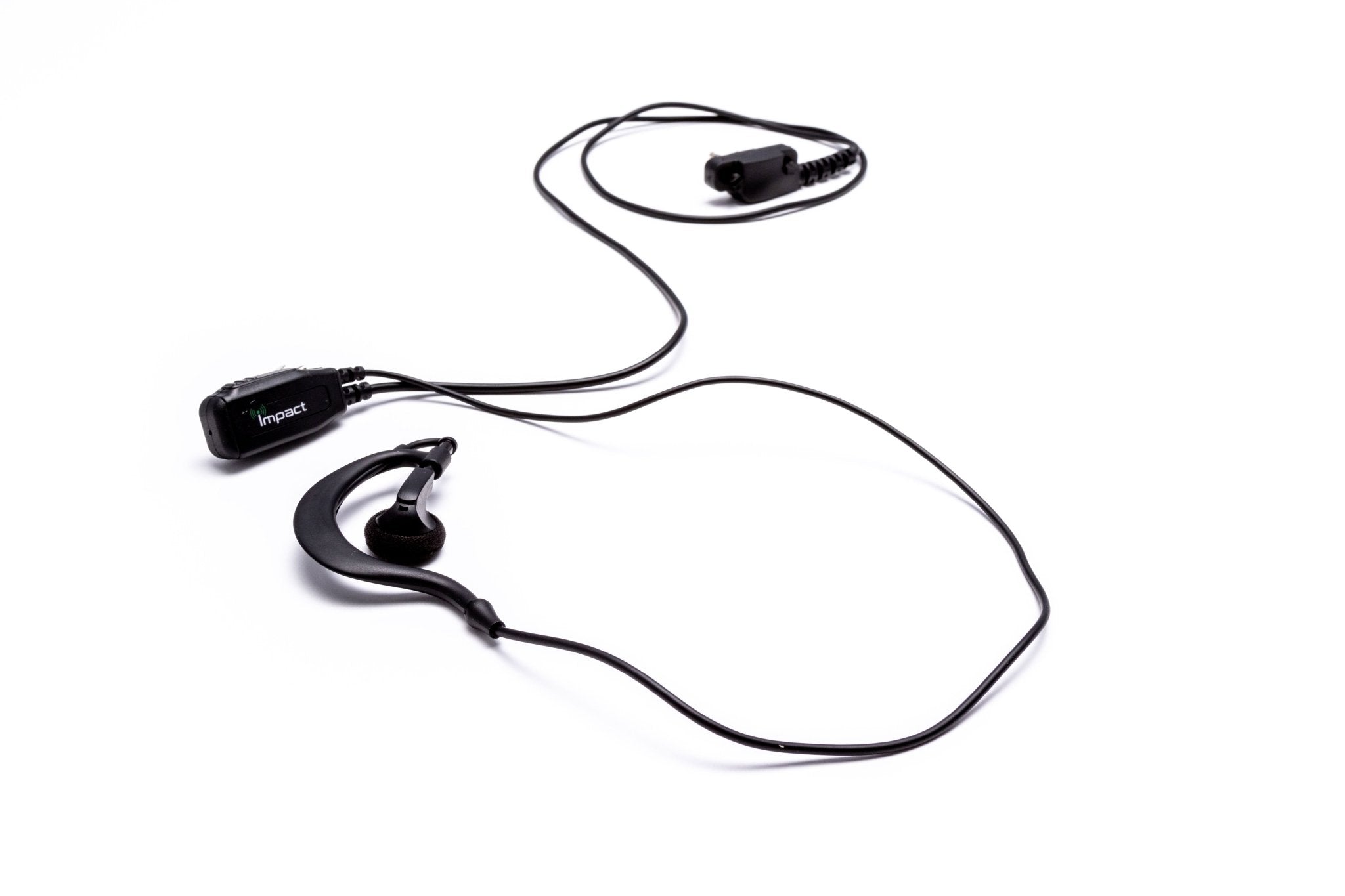 Impact Silver Series 1-Wire Surveillance Kit for Two-Way Radio with Ear Hanger and Ear Bud