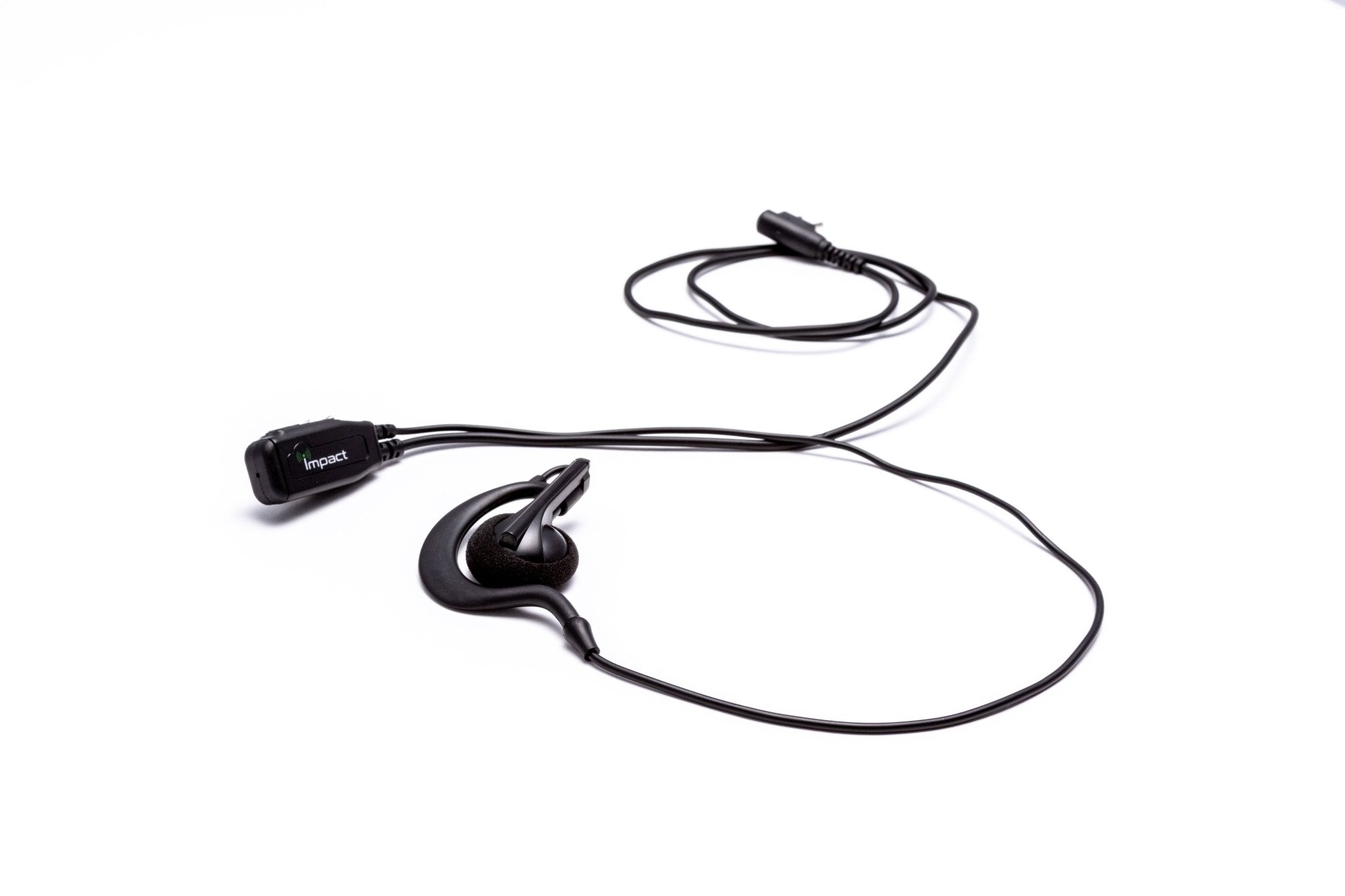 Impact Silver Series 1-Wire Surveillance Kit for Two-Way Radio with Ear Hanger w/ On-Ear Speaker