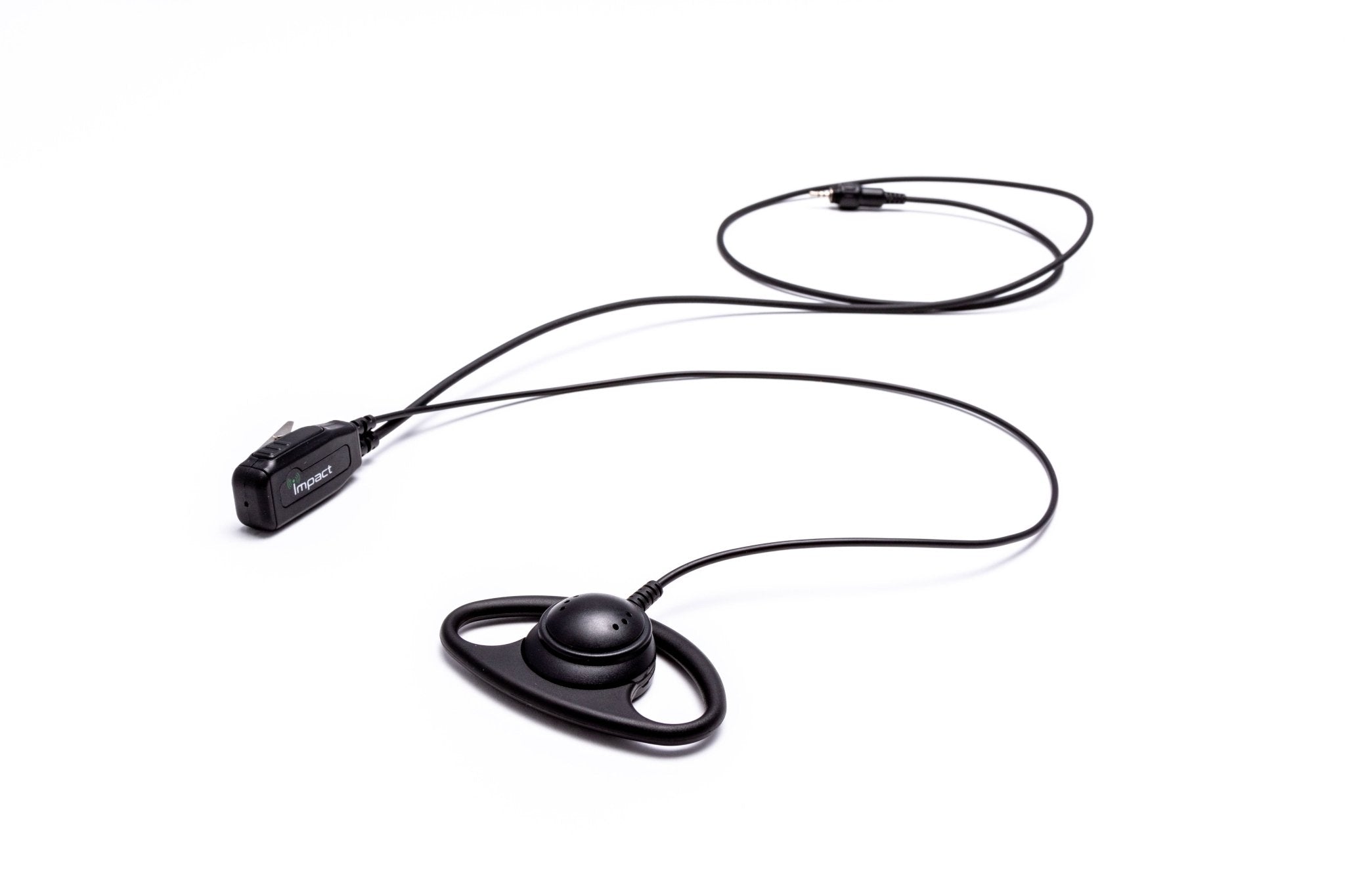 Impact Silver Series 1-Wire Surveillance Kit Hardwired with D-Shape Earpiece for Two-Way Radio