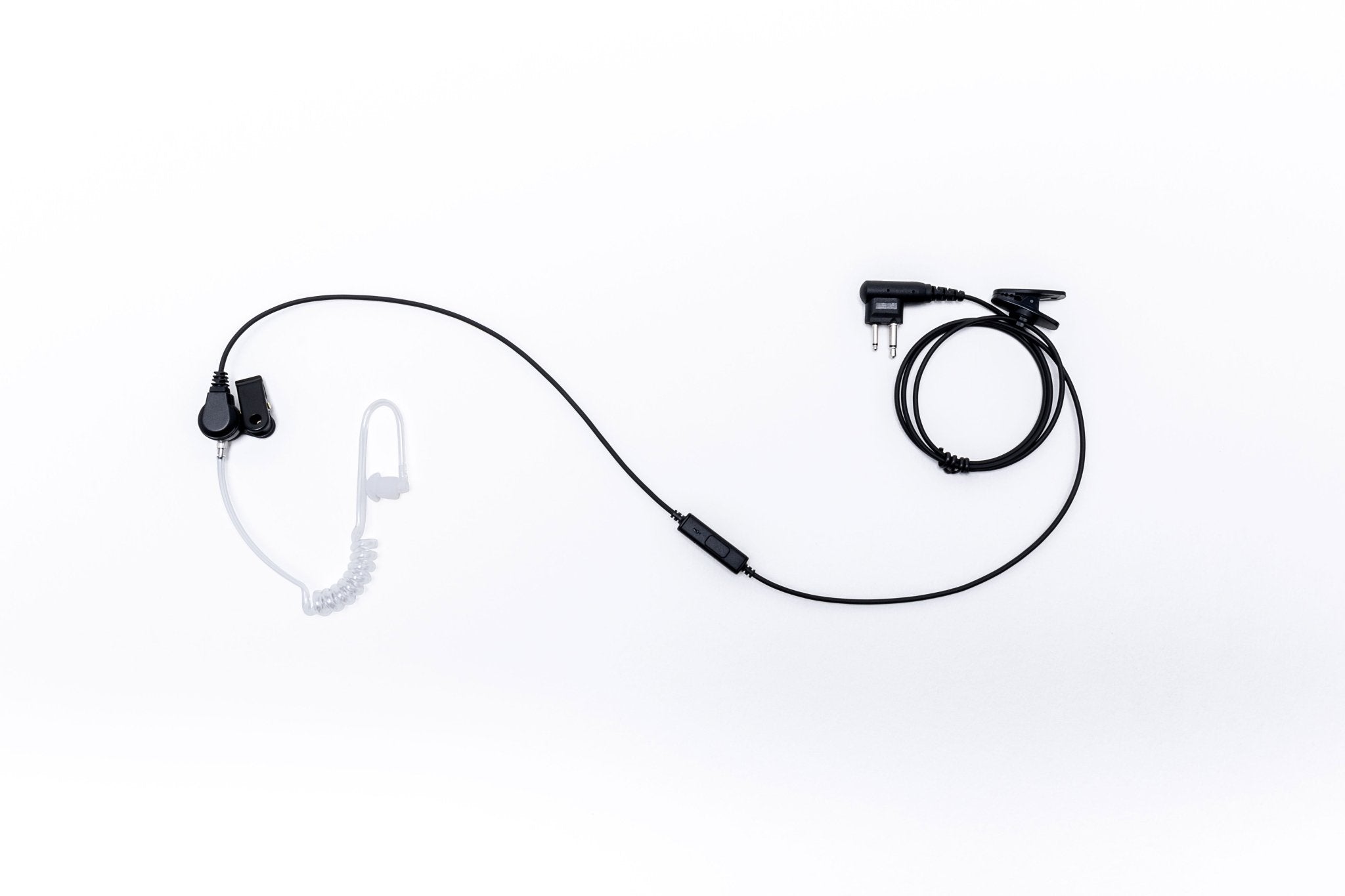Impact Silver Series 1-Wire Surveillance Kit with Micro In-Line Push-To-Talk (PTT) and Acoustic Tube