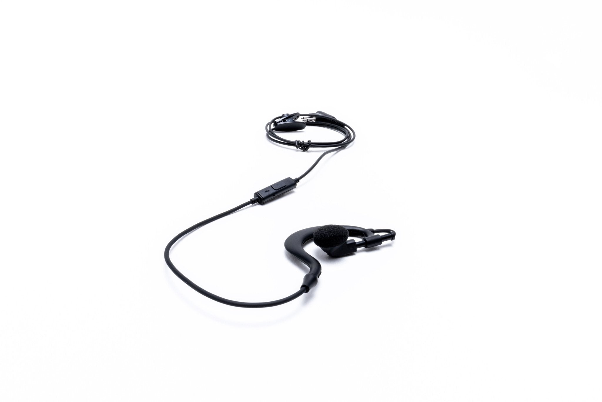 Impact Silver Series 1-Wire Surveillance Kit with Micro In-Line Push-To-Talk (PTT) and Ear Hanger with Ear Bud