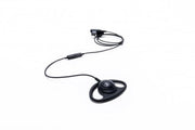 Impact Silver 1-Wire Surveillance Kit with Micro In-Line PTT & Flexible Fixed D-Shaped Ear Hanger