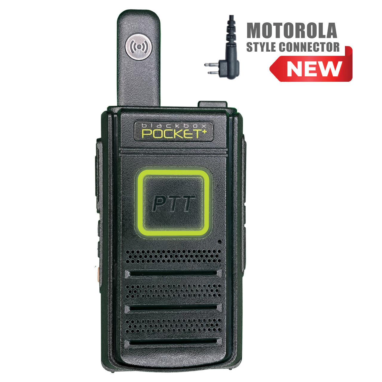 Klein Blackbox Pocket+ UHF Radio w/Motorola Connector - 16CH Radio - The Earphone Guy LLC