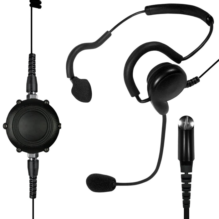 Patriot Tactical Boom Mic Headset fits L3Harris XL200P XG100P Series SPM1447T - The Earphone Guy LLC