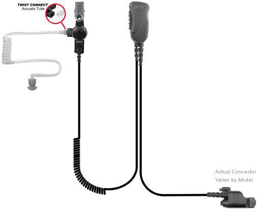 SPM-1343, Mirage, Lapel Microphone Fits Motorola - The Earphone Guy