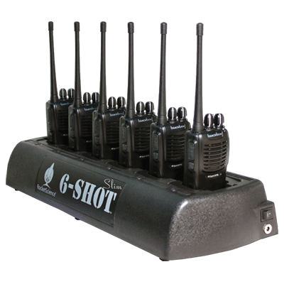 Rocket Science 6 Shot Slim 6 Unit Battery Charger fits Bantam Radios - The Earphone Guy