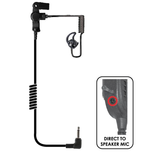EP1069SCBT Black Diamond Tactical Fox Surveillance Earphone Kit with 2.5mm Connector - The Earphone Guy