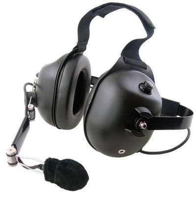 Pryme HDS-EMB-23 Black Dual Earmuff Headset, Fits Motorola - The Earphone Guy