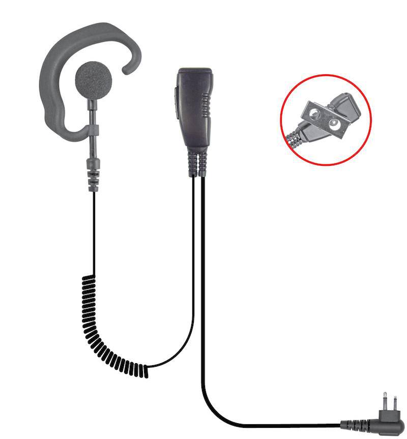 SPM-301EB Responder Medium Duty Lapel Microphone fits Kenwood Dual Pin - The Earphone Guy